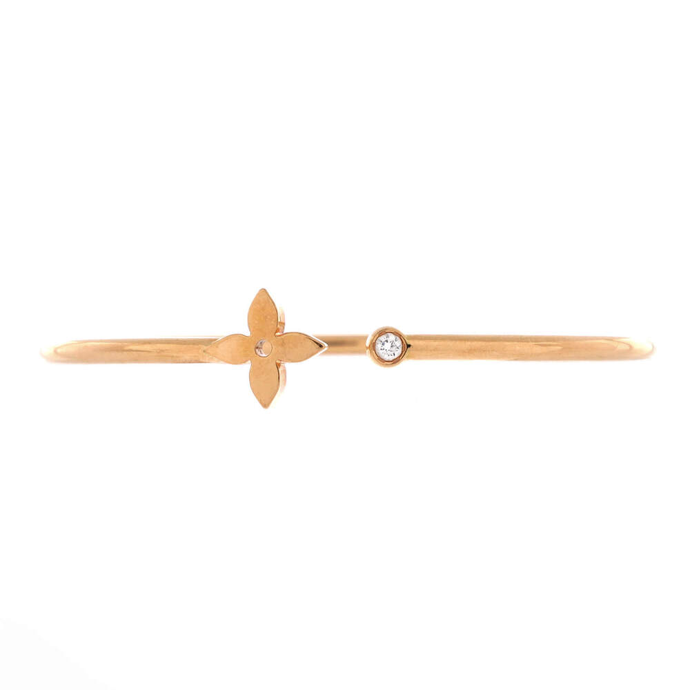 Louis Vuitton Idylle Blossom Twist Cuff Bracelet 18K Rose Gold with Diamond
